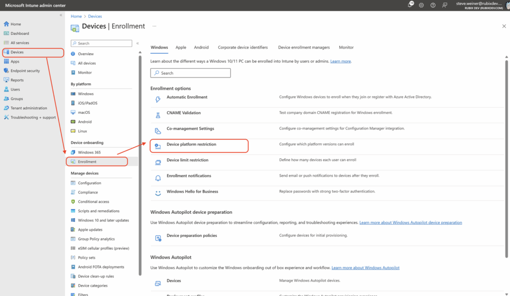 Screenshot 1 zur Windows Autopilot Device Preparation: So geht’s: